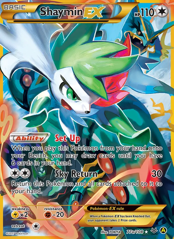 Shaymin EX — Roaring Skies #77a (Pokémon TCG card)