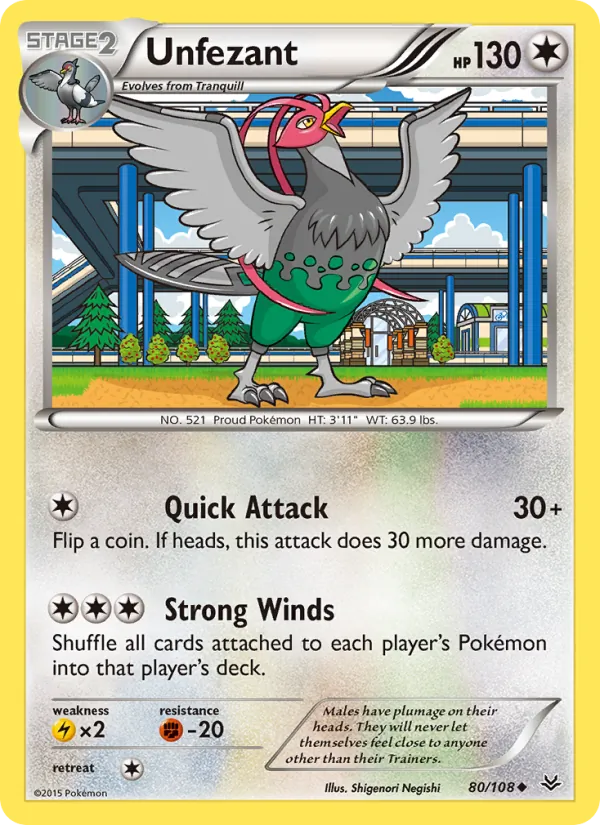 Unfezant — Roaring Skies #80 (Pokémon TCG card)