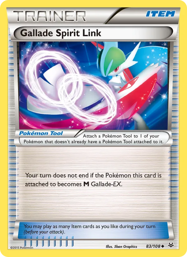 Gallade Spirit Link — Roaring Skies #83 (Pokémon TCG card)