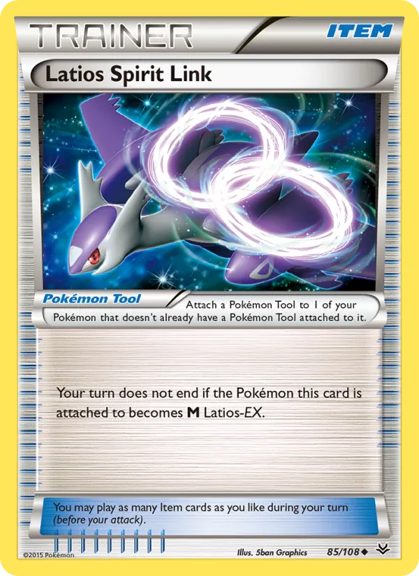 Latios Spirit Link — Roaring Skies #85 (Pokémon TCG card)