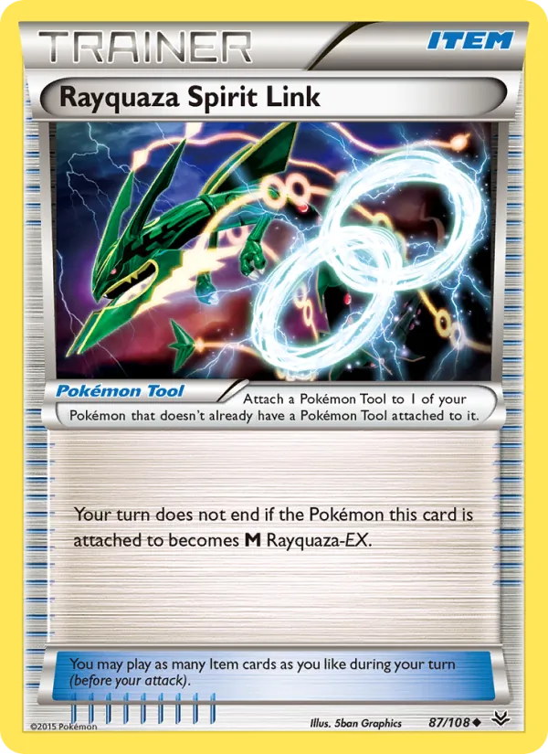 Rayquaza Spirit Link — Roaring Skies #87 (Pokémon TCG card)