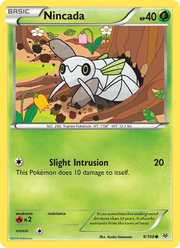 Nincada — Roaring Skies #9 (Pokémon TCG card)