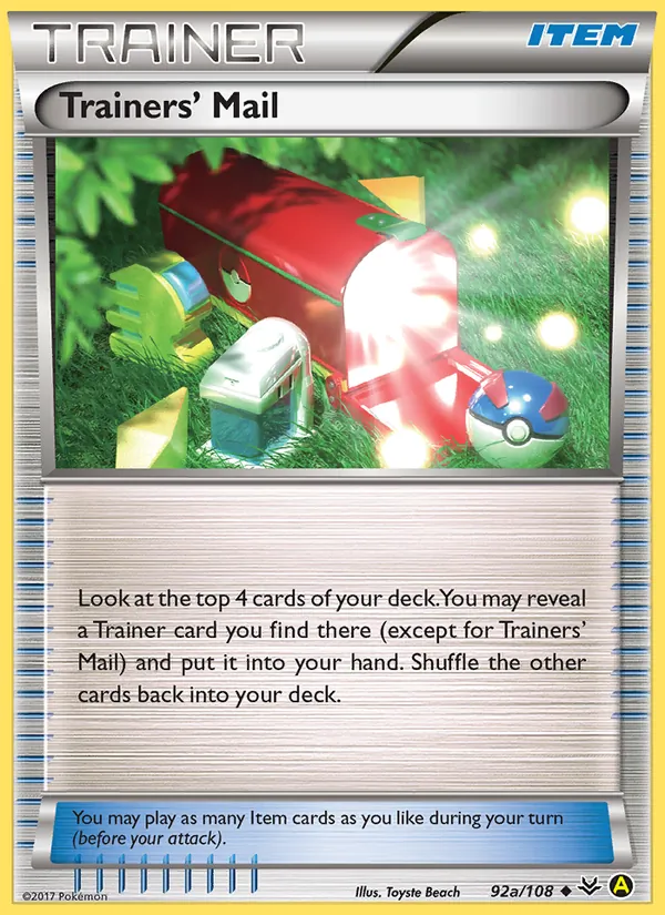 Trainers' Mail — Roaring Skies #92a (Pokémon TCG card)