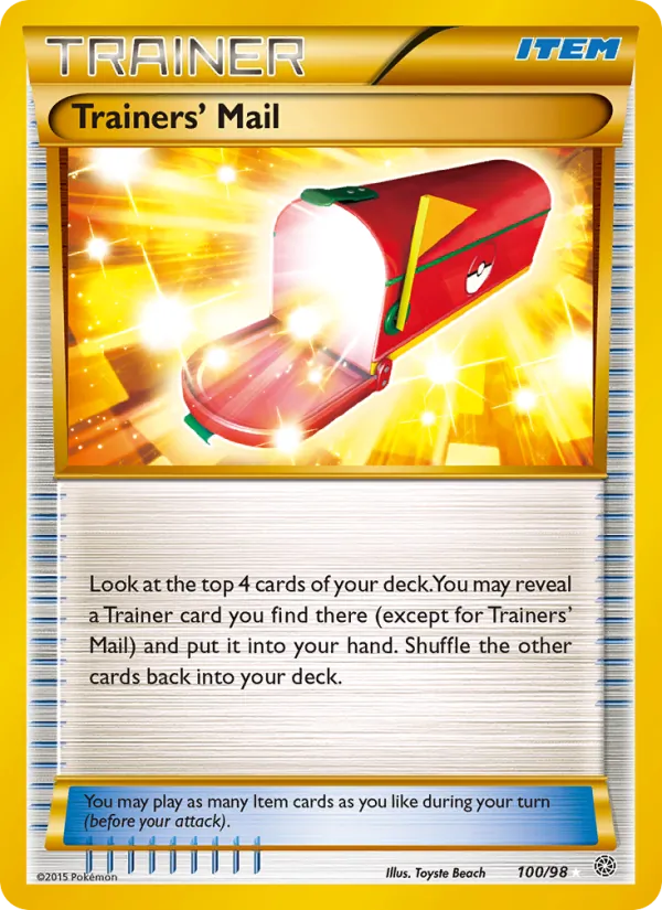 Trainers' Mail — Ancient Origins #100 (Pokémon TCG card)