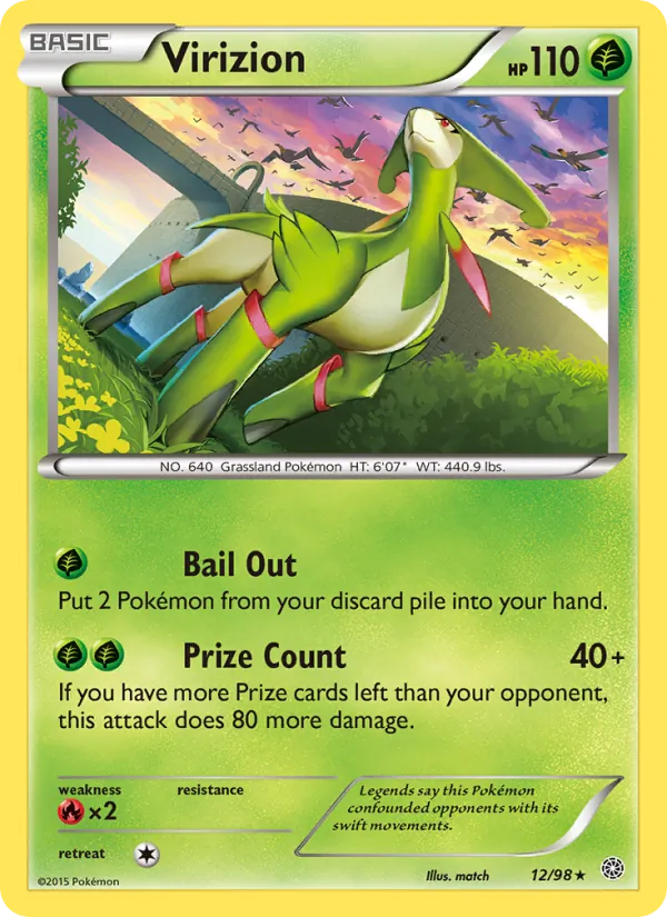 Virizion — Ancient Origins #12 (Pokémon TCG card)