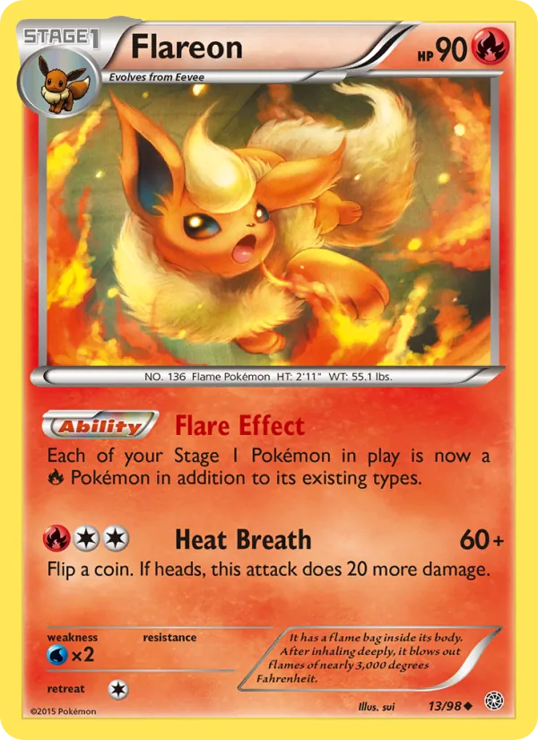 Flareon — Ancient Origins #13 (Pokémon TCG card)