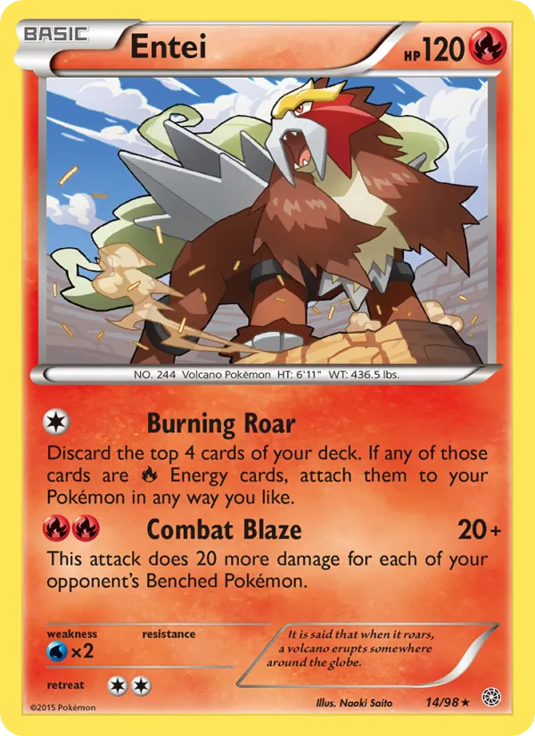Entei — Ancient Origins #14 (Pokémon TCG card)