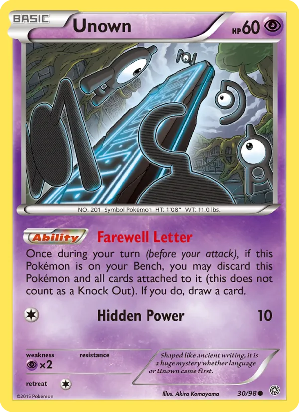 Unown — Ancient Origins #30 (Pokémon TCG card)