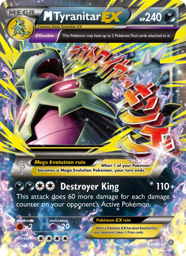 M Tyranitar EX — Ancient Origins #43 (Pokémon TCG card)