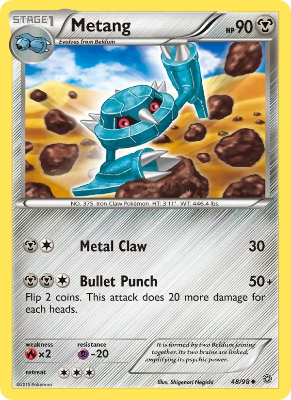 Metang — Ancient Origins #48 (Pokémon TCG card)