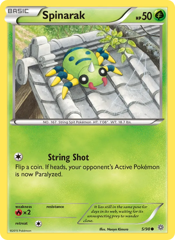 Spinarak — Ancient Origins #5 (Pokémon TCG card)