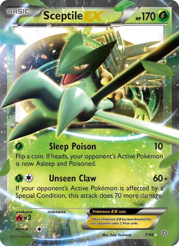 Sceptile EX — Ancient Origins #7 (Pokémon TCG card)