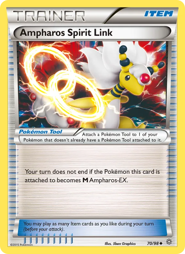 Ampharos Spirit Link — Ancient Origins #70 (Pokémon TCG card)