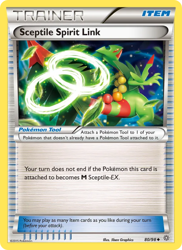 Sceptile Spirit Link — Ancient Origins #80 (Pokémon TCG card)