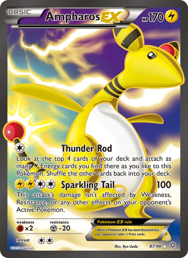 Ampharos EX — Ancient Origins #87 (Pokémon TCG card)