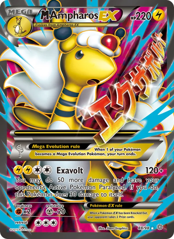 M Ampharos EX — Ancient Origins #88 (Pokémon TCG card)