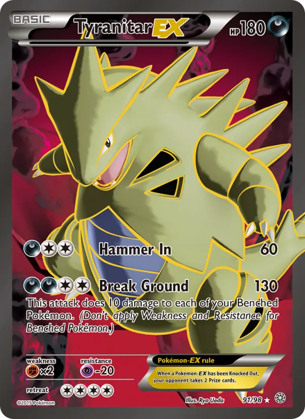 Tyranitar EX — Ancient Origins #91 (Pokémon TCG card)