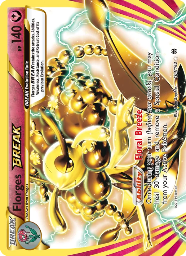 Florges BREAK — BREAKthrough #104 (Pokémon TCG card)
