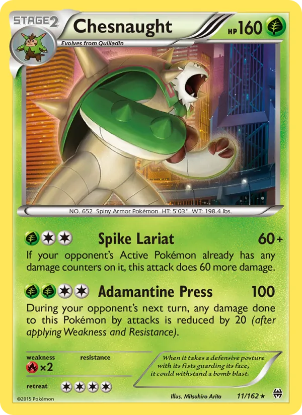 Chesnaught — BREAKthrough #11 (Pokémon TCG card)