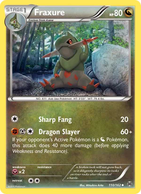 Fraxure — BREAKthrough #110 (Pokémon TCG card)