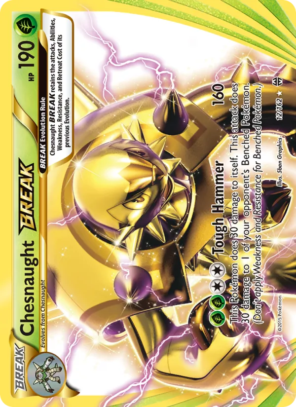 Chesnaught BREAK — BREAKthrough #12 (Pokémon TCG card)