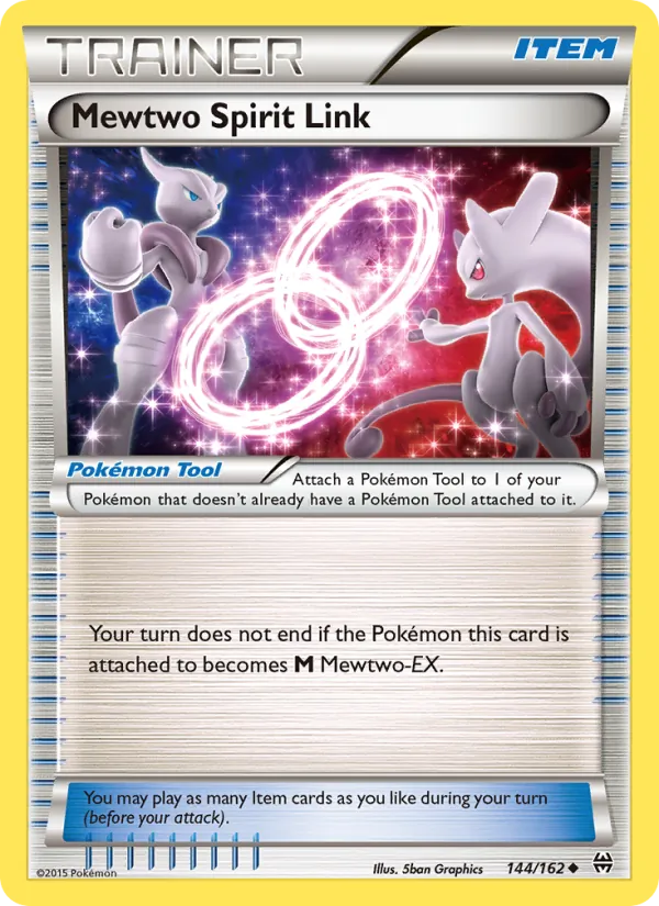 Mewtwo Spirit Link — BREAKthrough #144 (Pokémon TCG card)