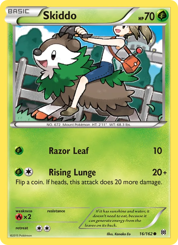Skiddo — BREAKthrough #16 (Pokémon TCG card)