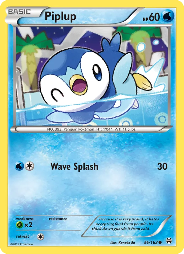 Piplup — BREAKthrough #36 (Pokémon TCG card)