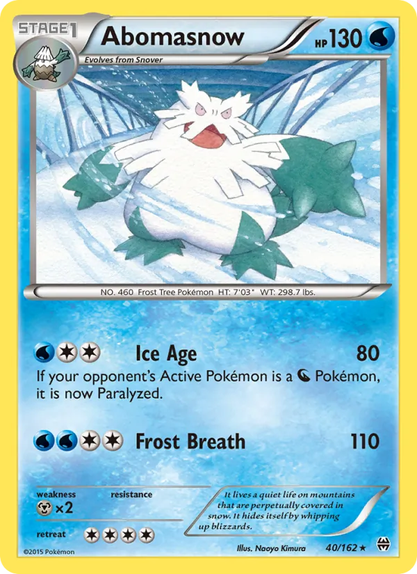 Abomasnow — BREAKthrough #40 (Pokémon TCG card)