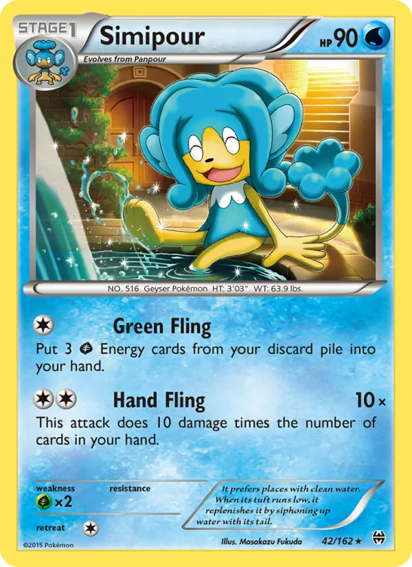 Simipour — BREAKthrough #42 (Pokémon TCG card)