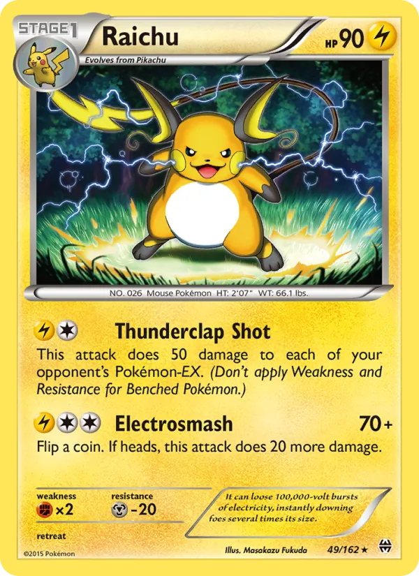 Raichu — BREAKthrough #49 (Pokémon TCG card)