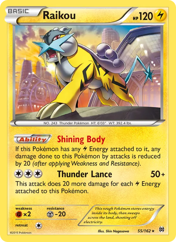 Raikou — BREAKthrough #55 (Pokémon TCG card)