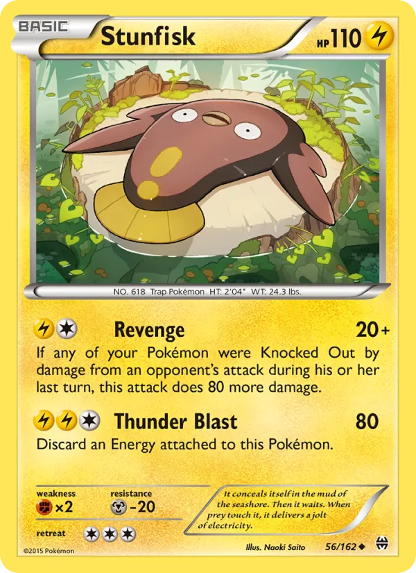 Stunfisk — BREAKthrough #56 (Pokémon TCG card)