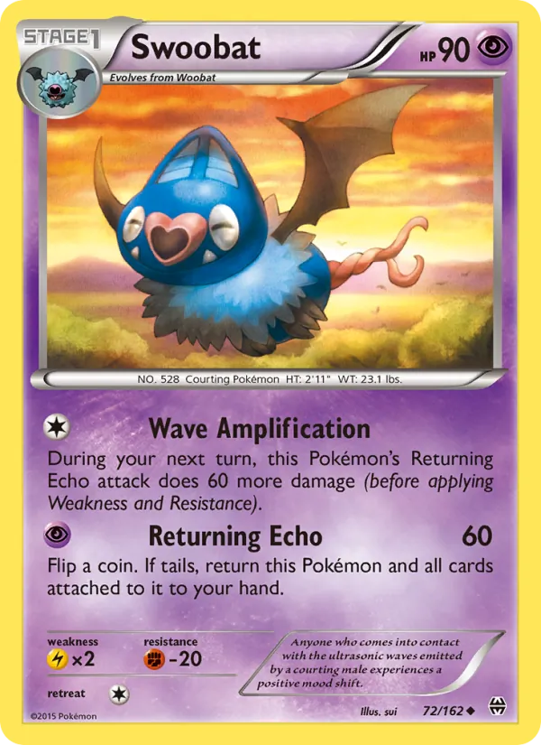 Swoobat — BREAKthrough #72 (Pokémon TCG card)