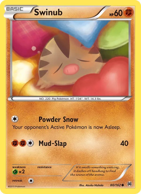 Swinub — BREAKthrough #80 (Pokémon TCG card)