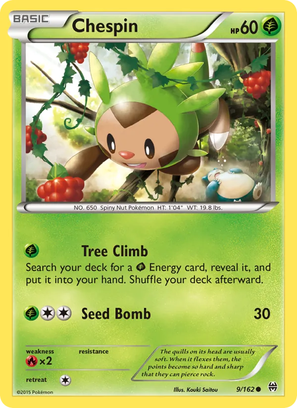 Chespin — BREAKthrough #9 (Pokémon TCG card)