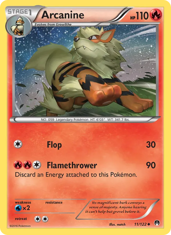 Arcanine — BREAKpoint #11 (Pokémon TCG card)
