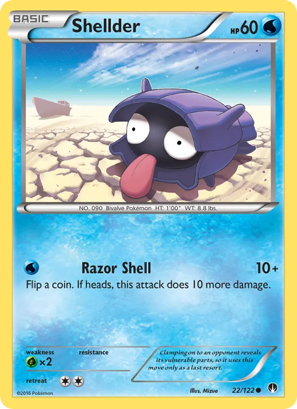 Shellder — BREAKpoint #22 (Pokémon TCG card)
