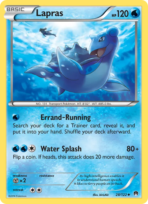 Lapras — BREAKpoint #28 (Pokémon TCG card)