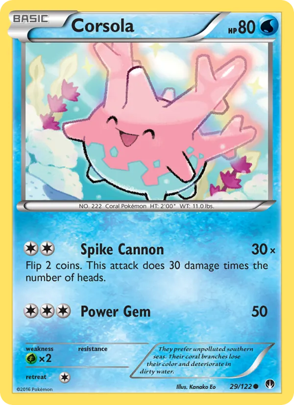 Corsola — BREAKpoint #29 (Pokémon TCG card)