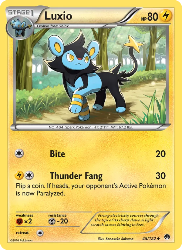 Luxio — BREAKpoint #45 (Pokémon TCG card)