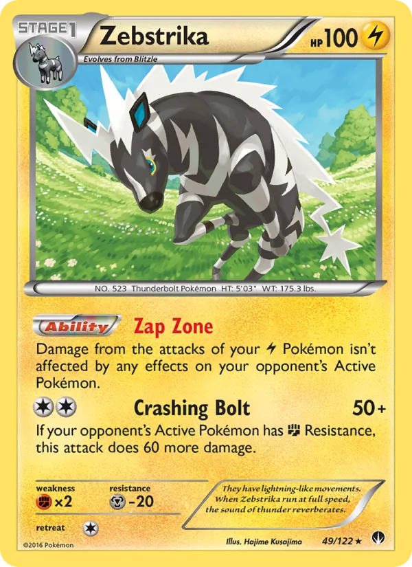 Zebstrika — BREAKpoint #49 (Pokémon TCG card)