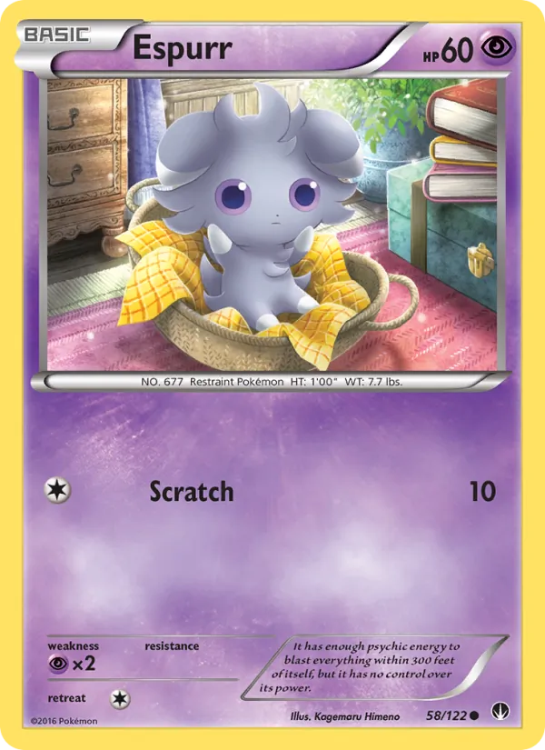Espurr — BREAKpoint #58 (Pokémon TCG card)