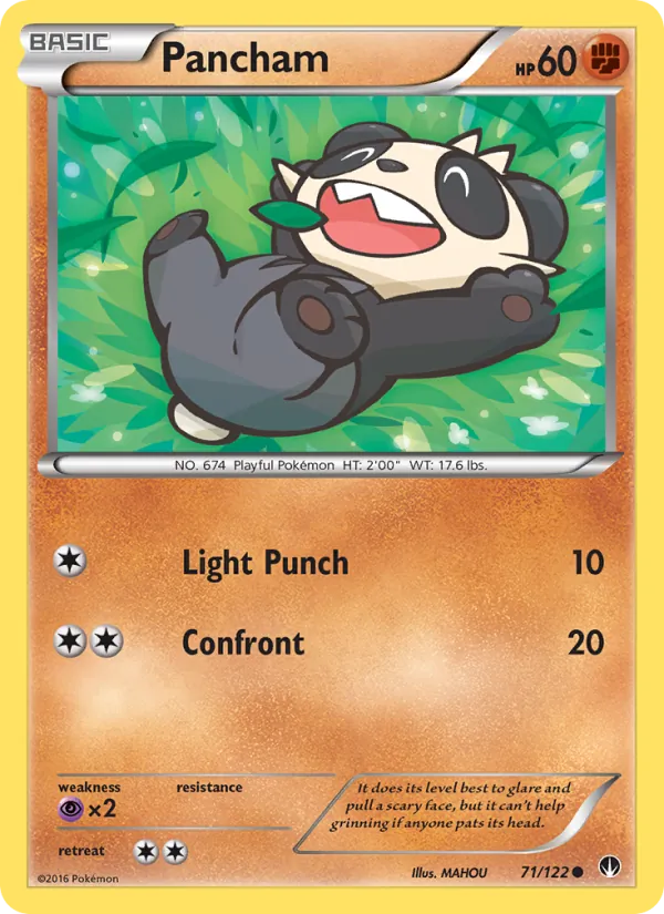 Pancham — BREAKpoint #71 (Pokémon TCG card)