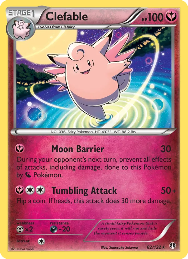 Clefable — BREAKpoint #82 (Pokémon TCG card)
