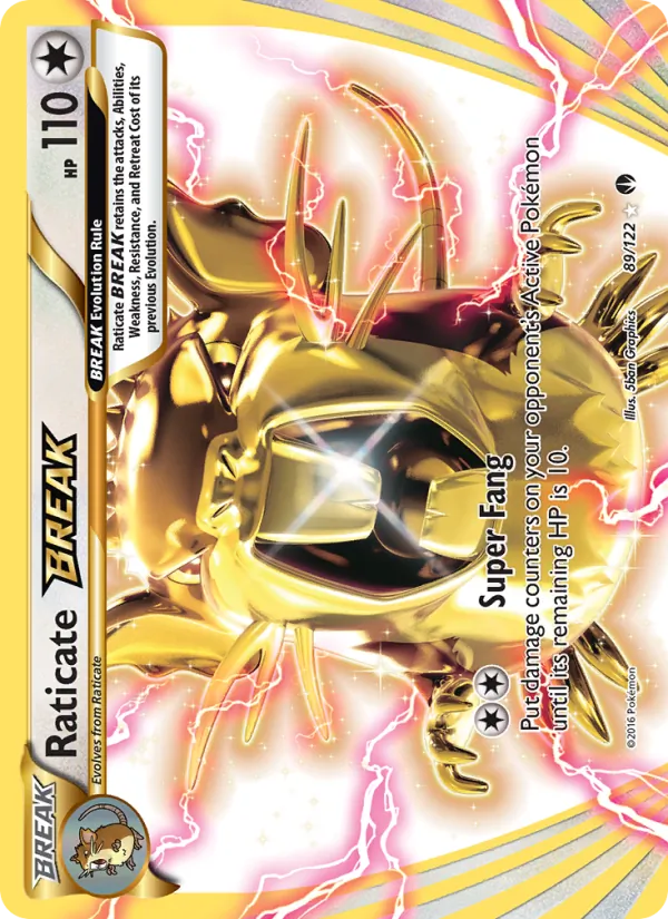 Raticate BREAK — BREAKpoint #89 (Pokémon TCG card)