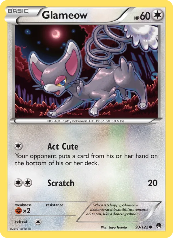 Glameow — BREAKpoint #93 (Pokémon TCG card)