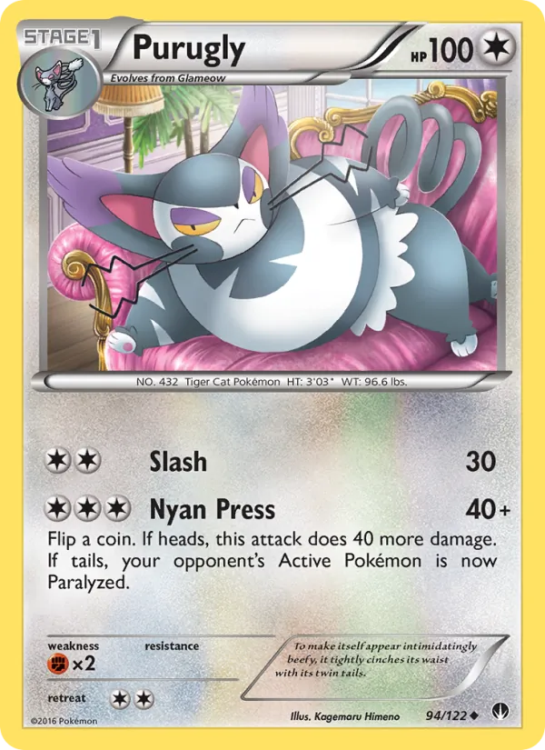 Purugly — BREAKpoint #94 (Pokémon TCG card)