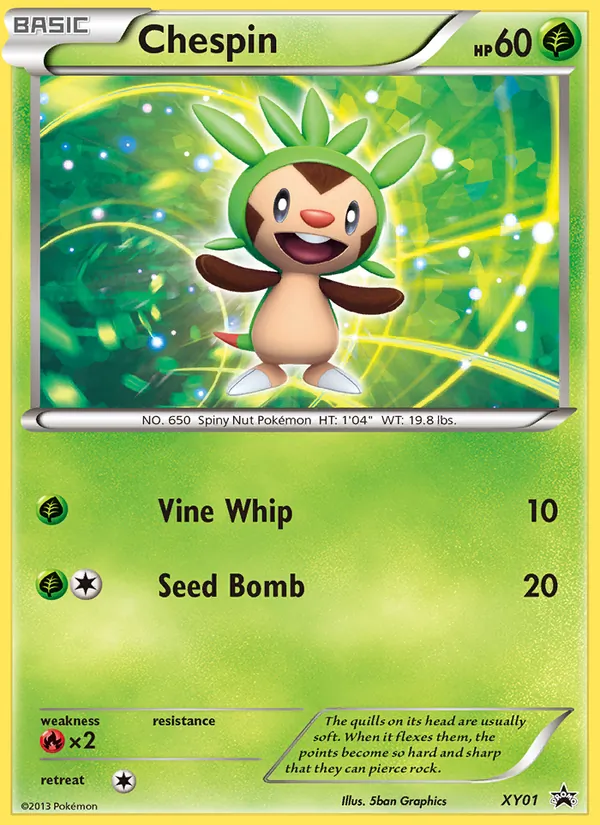 Chespin — XY Black Star Promos #XY01 (Pokémon TCG card)