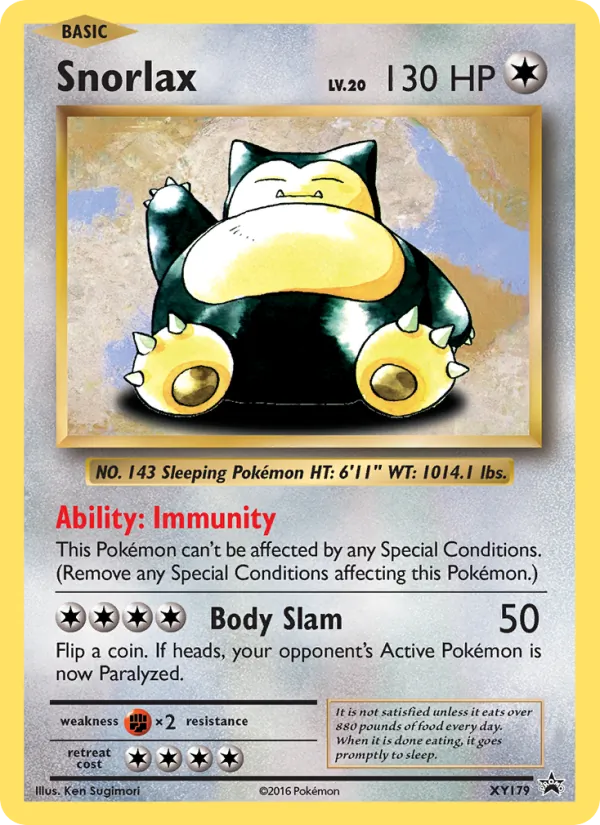 Snorlax — XY Black Star Promos #XY179 (Pokémon TCG card)